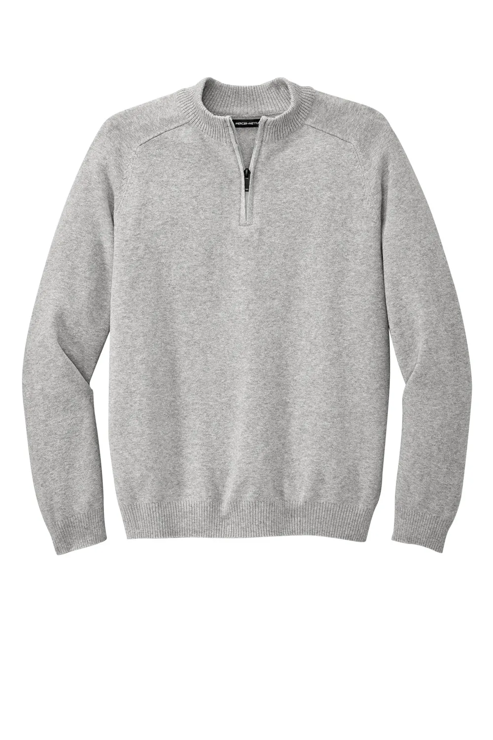 Mercer Mettle Mens 1/4 Zip Sweater - Heather Gusty Grey