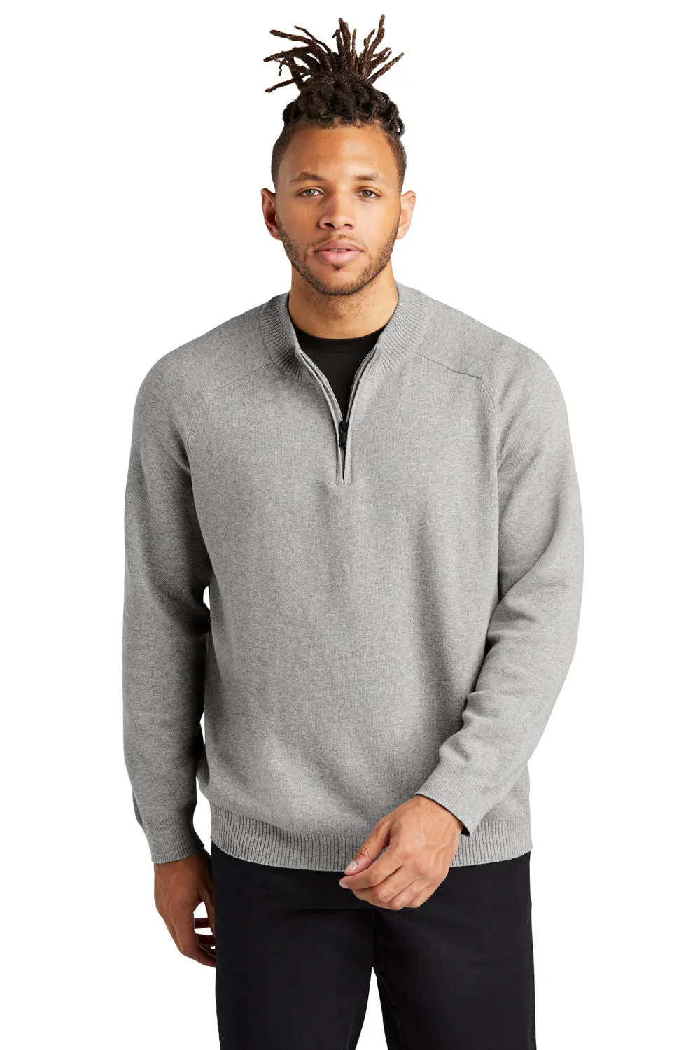 Mercer Mettle Mens 1/4 Zip Sweater - Heather Gusty Grey