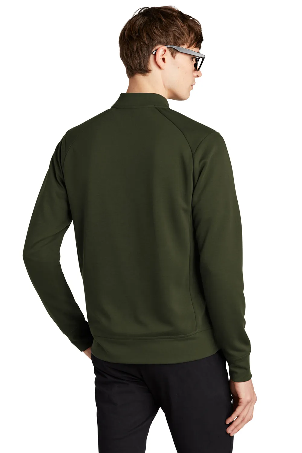 Mercer Mettle Mens Double Knit Full Zip Bomber Jacket - Townsend Green
