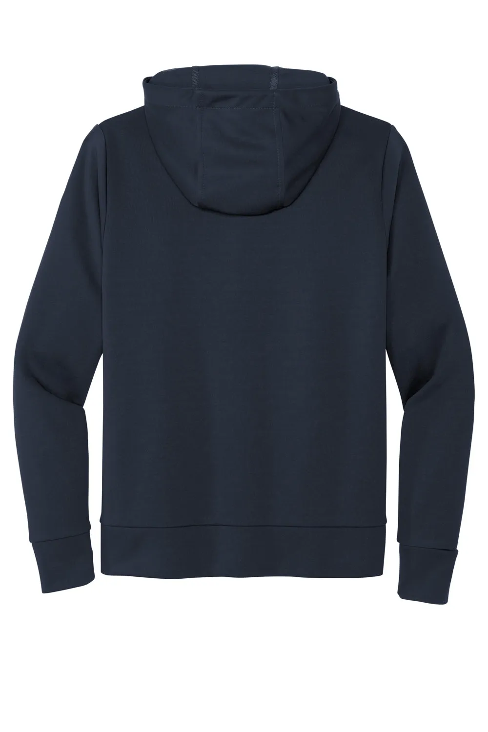 Mercer Mettle Mens Double Knit Full Zip Hooded Sweatshirt Hoodie w/ Pockets - Night Navy Blue