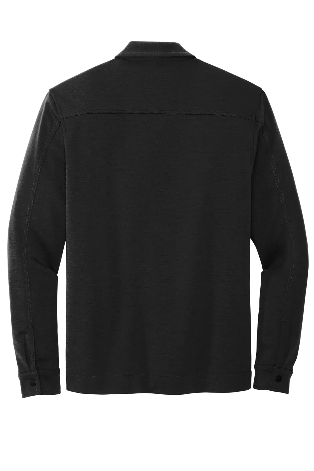 Mercer Mettle Mens Double Knit Snap Front Jacket - Deep Black