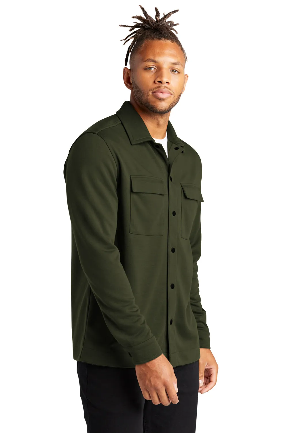 Mercer Mettle Mens Double Knit Snap Front Jacket - Townsend Green