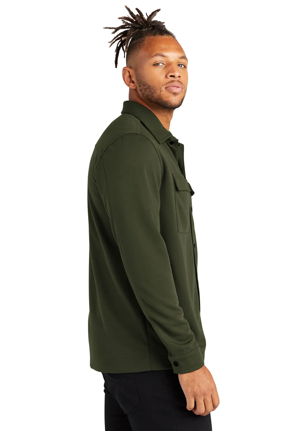 Mercer Mettle Mens Double Knit Snap Front Jacket - Townsend Green