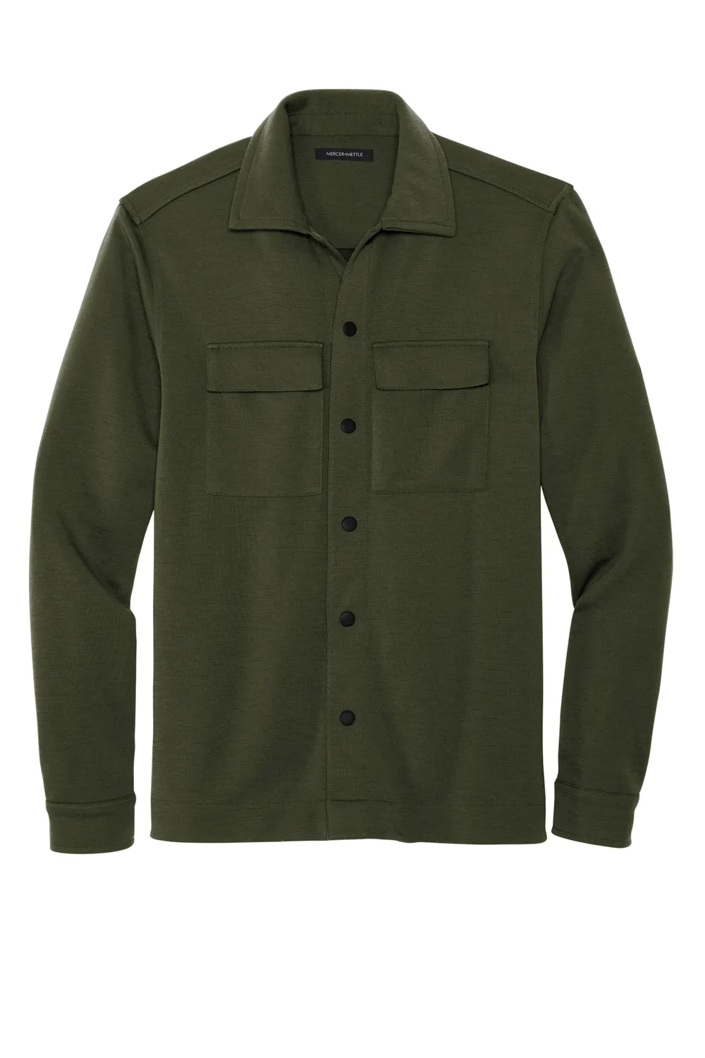 Mercer Mettle Mens Double Knit Snap Front Jacket - Townsend Green