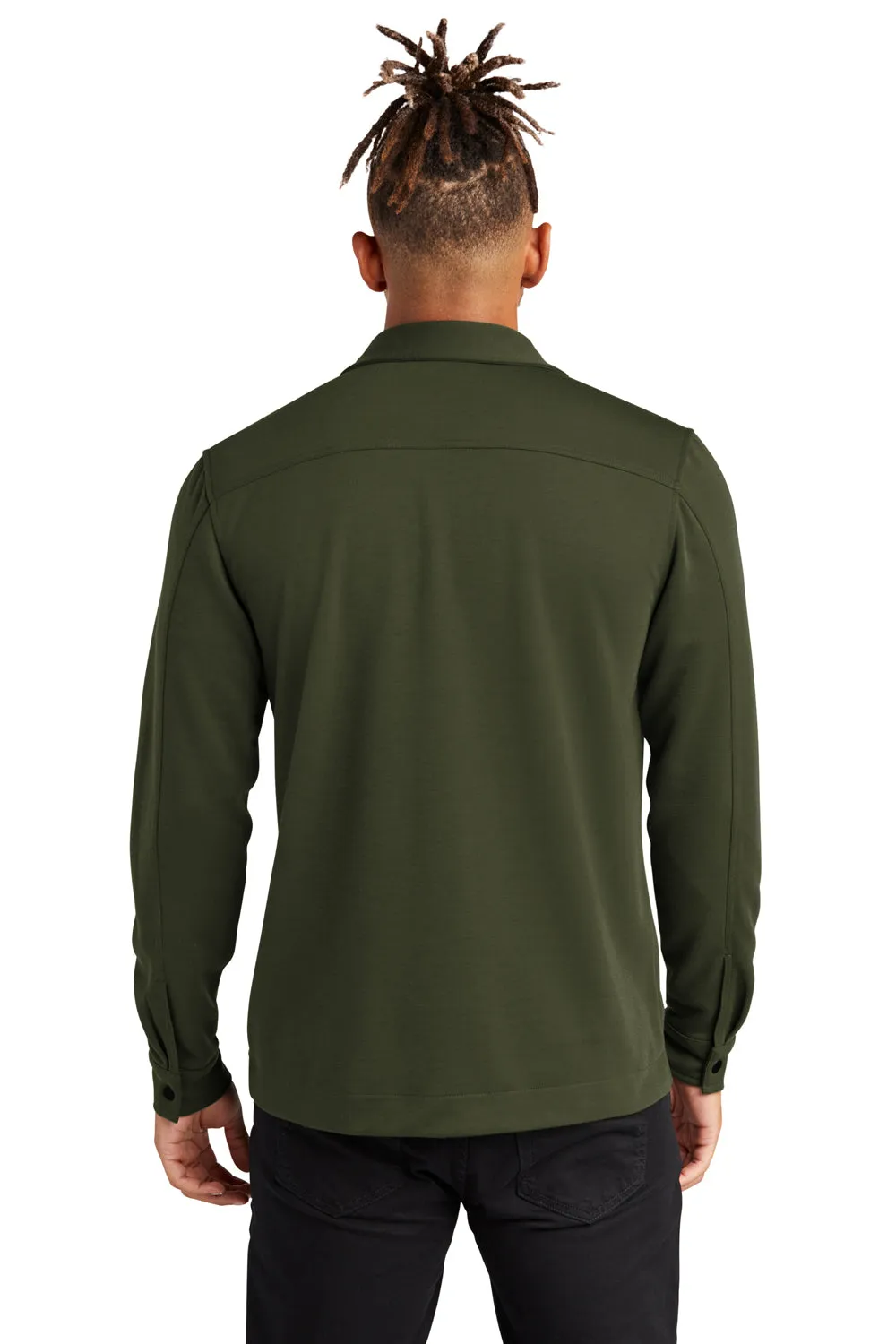 Mercer Mettle Mens Double Knit Snap Front Jacket - Townsend Green