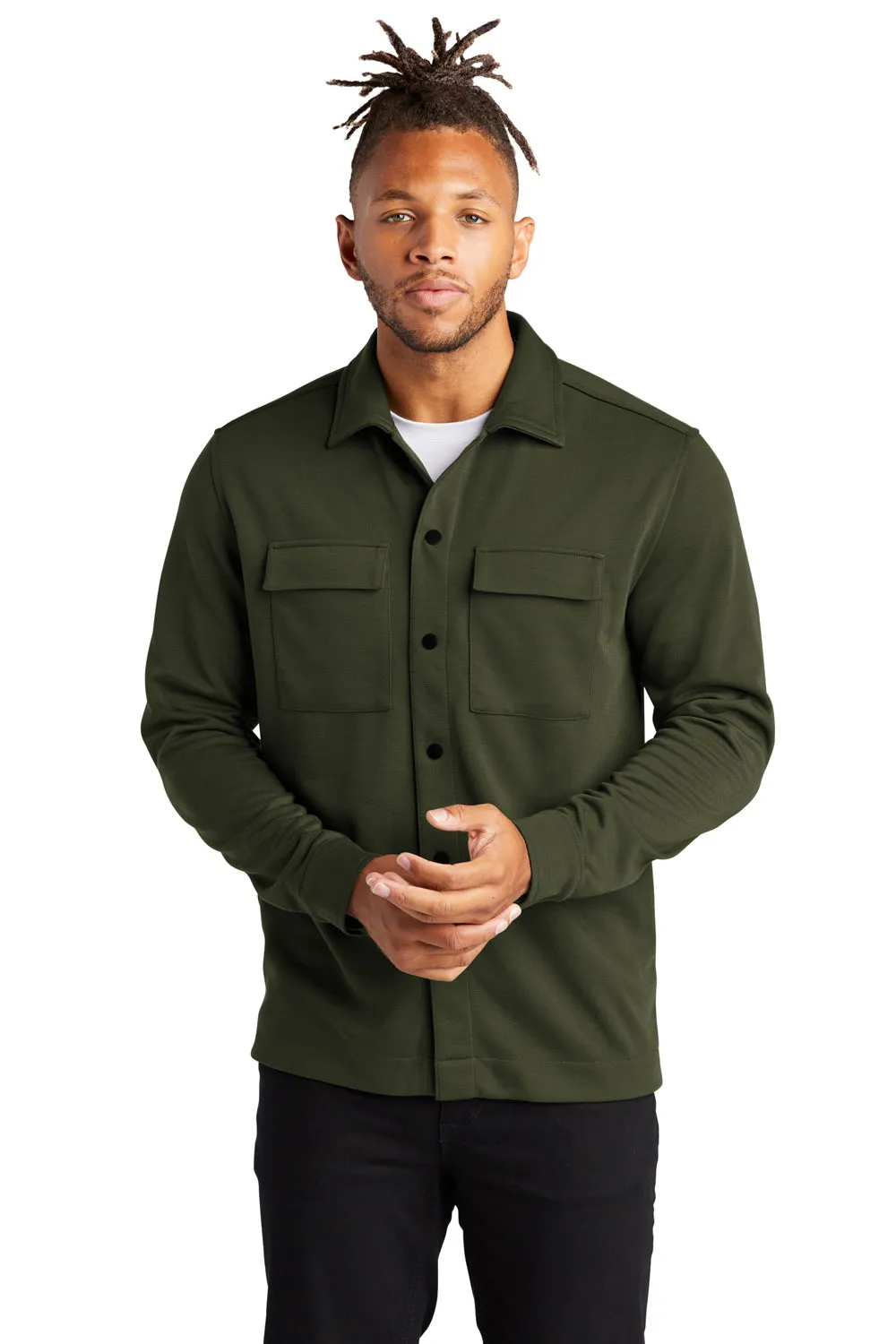 Mercer Mettle Mens Double Knit Snap Front Jacket - Townsend Green