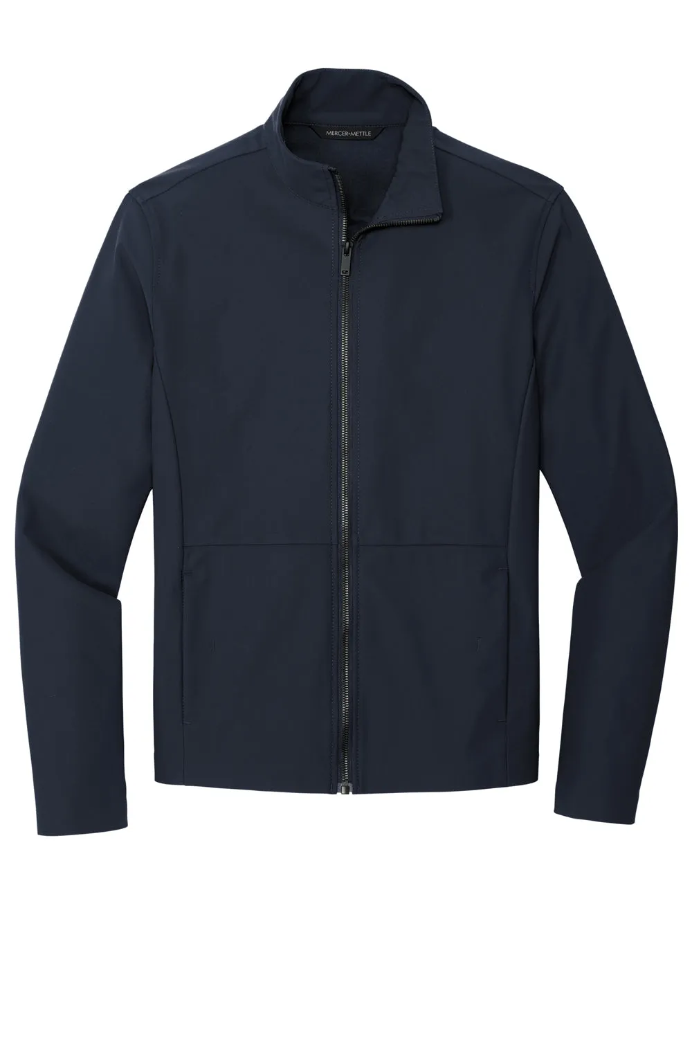 Mercer Mettle Mens Faille Waterproof Full Zip Soft Shell Jacket - Night Navy Blue