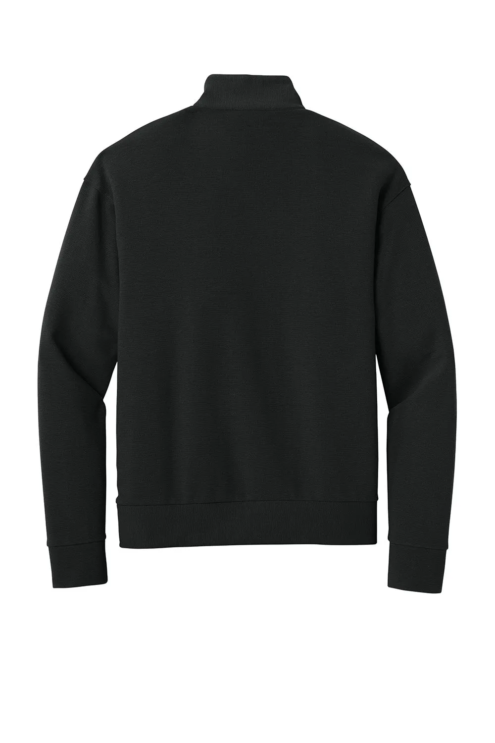 Mercer Mettle Mens Linear Texture Odor Resistant 1/4 Zip Sweatshirt - Deep Black