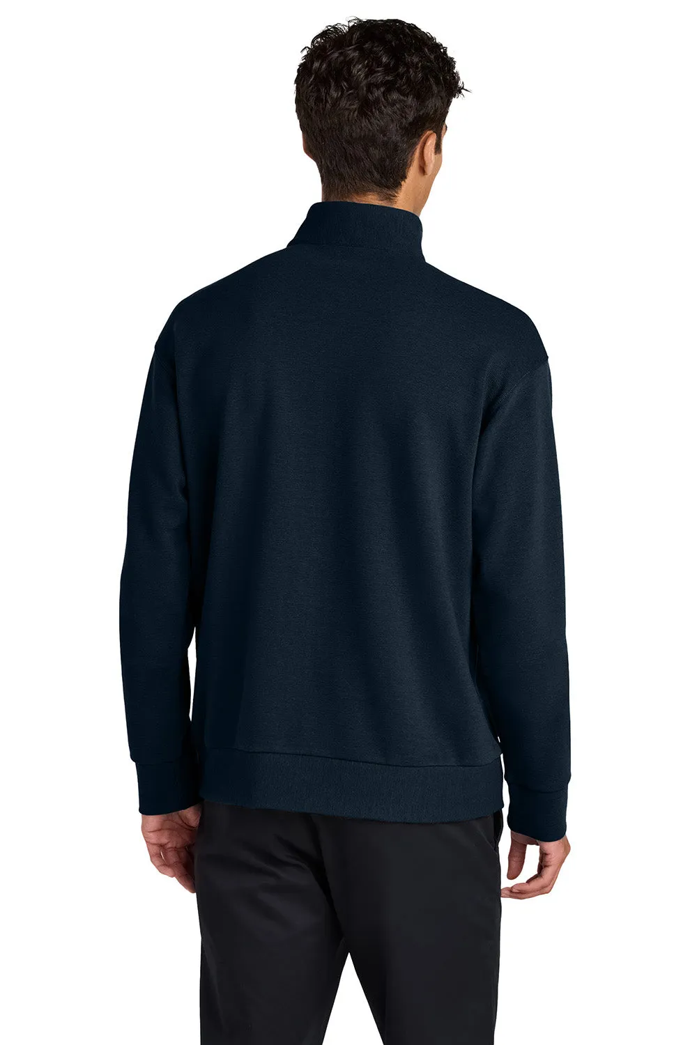 Mercer Mettle Mens Linear Texture Odor Resistant 1/4 Zip Sweatshirt - Night Navy Bue