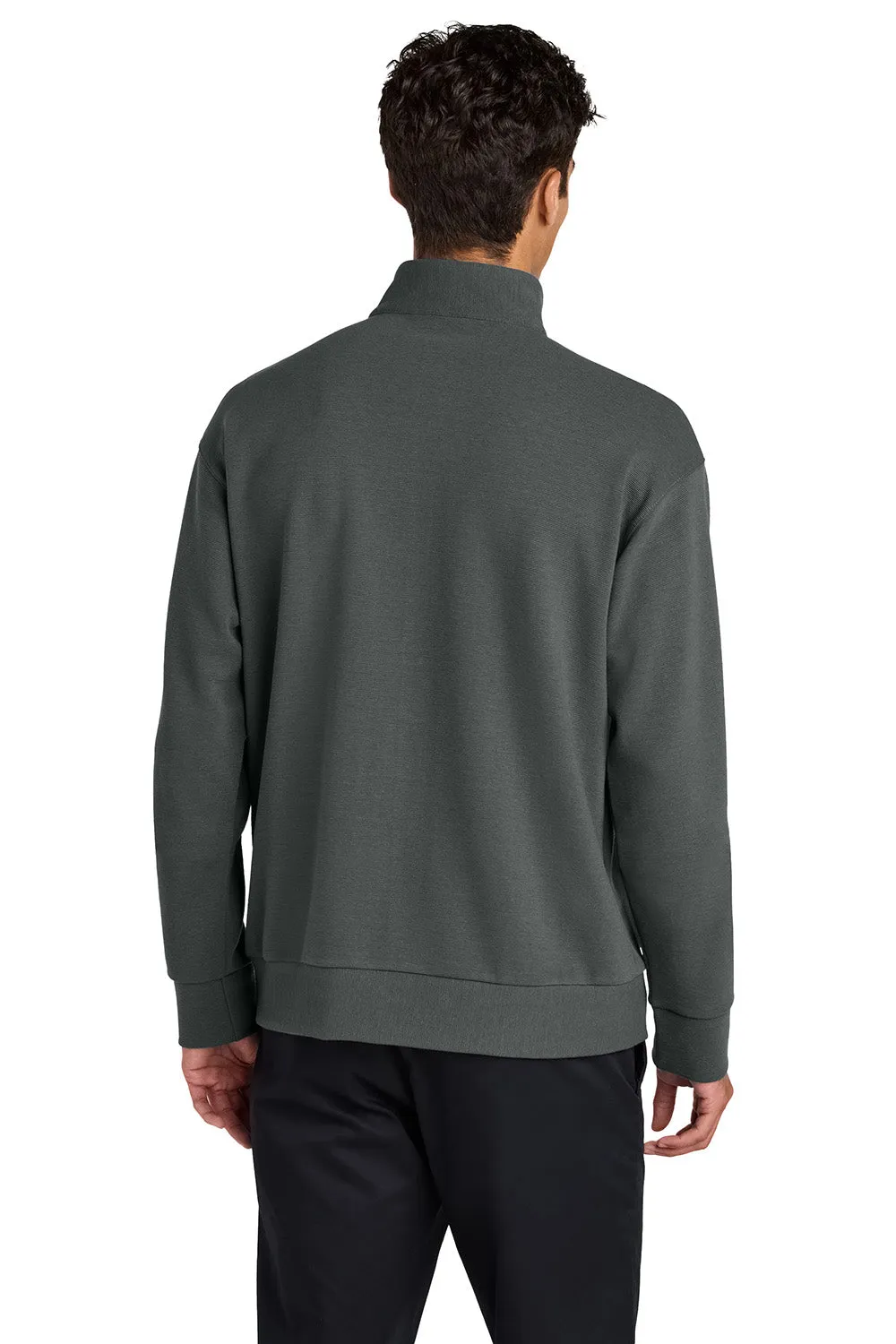 Mercer Mettle Mens Linear Texture Odor Resistant 1/4 Zip Sweatshirt - Storm Grey