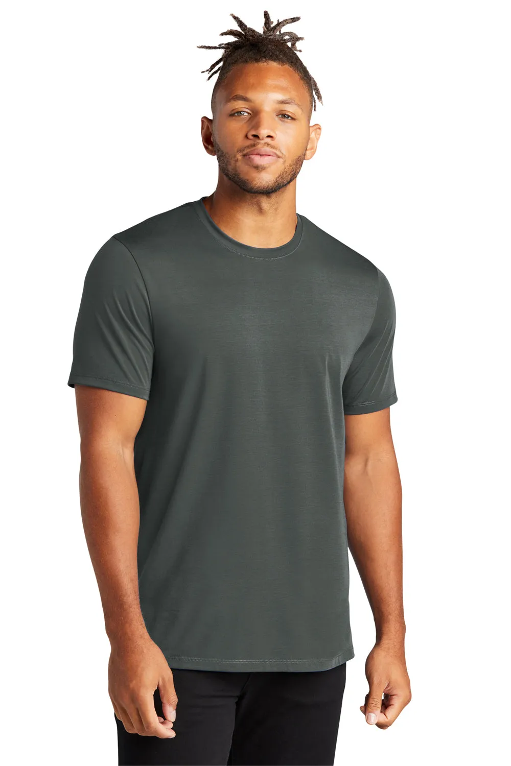 Mercer Mettle Mens Moisture Wicking Short Sleeve Crewneck T-Shirt - Anchor Grey