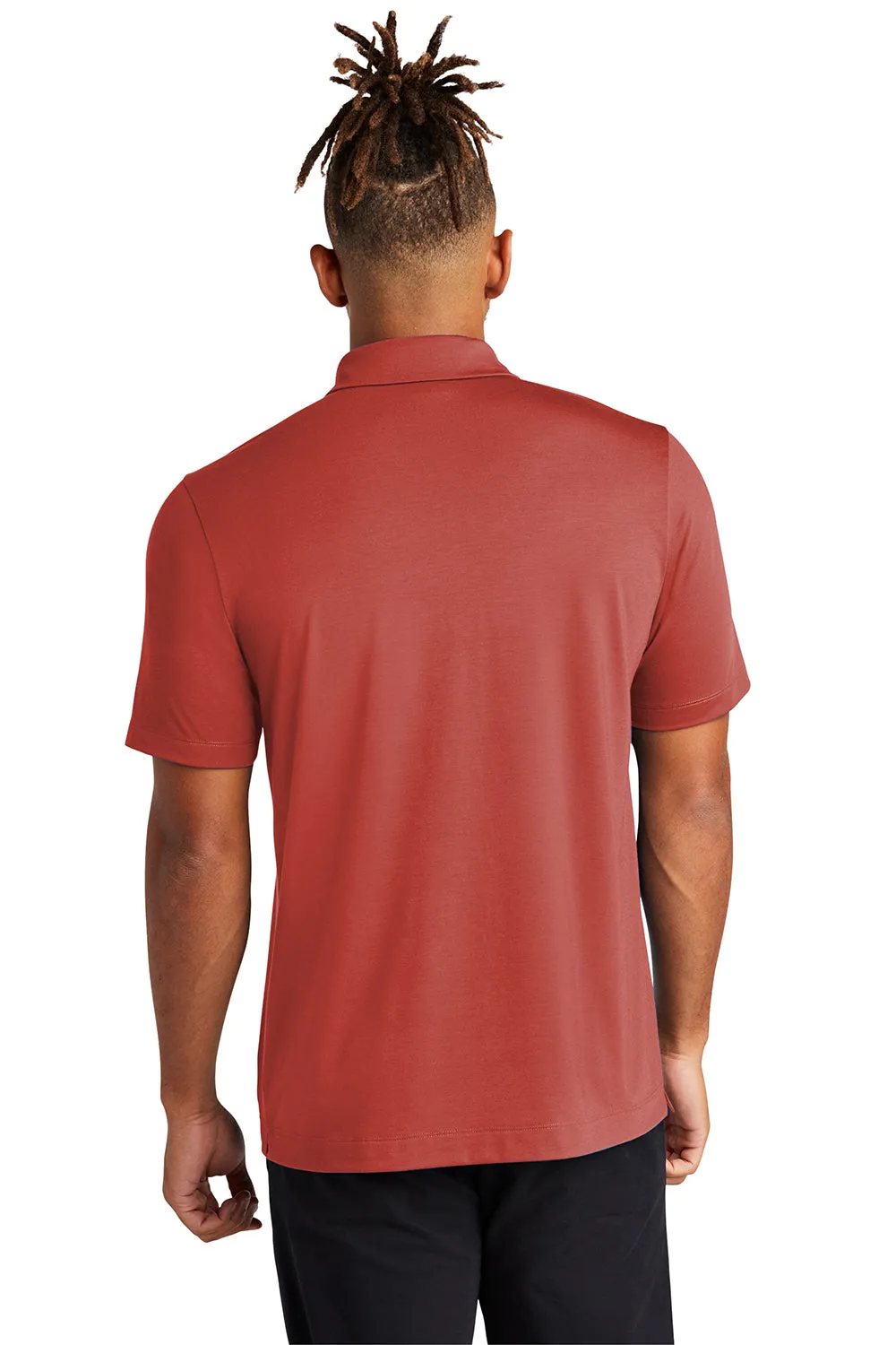 Mercer Mettle Mens Moisture Wicking Short Sleeve Polo Shirt - Terracotta