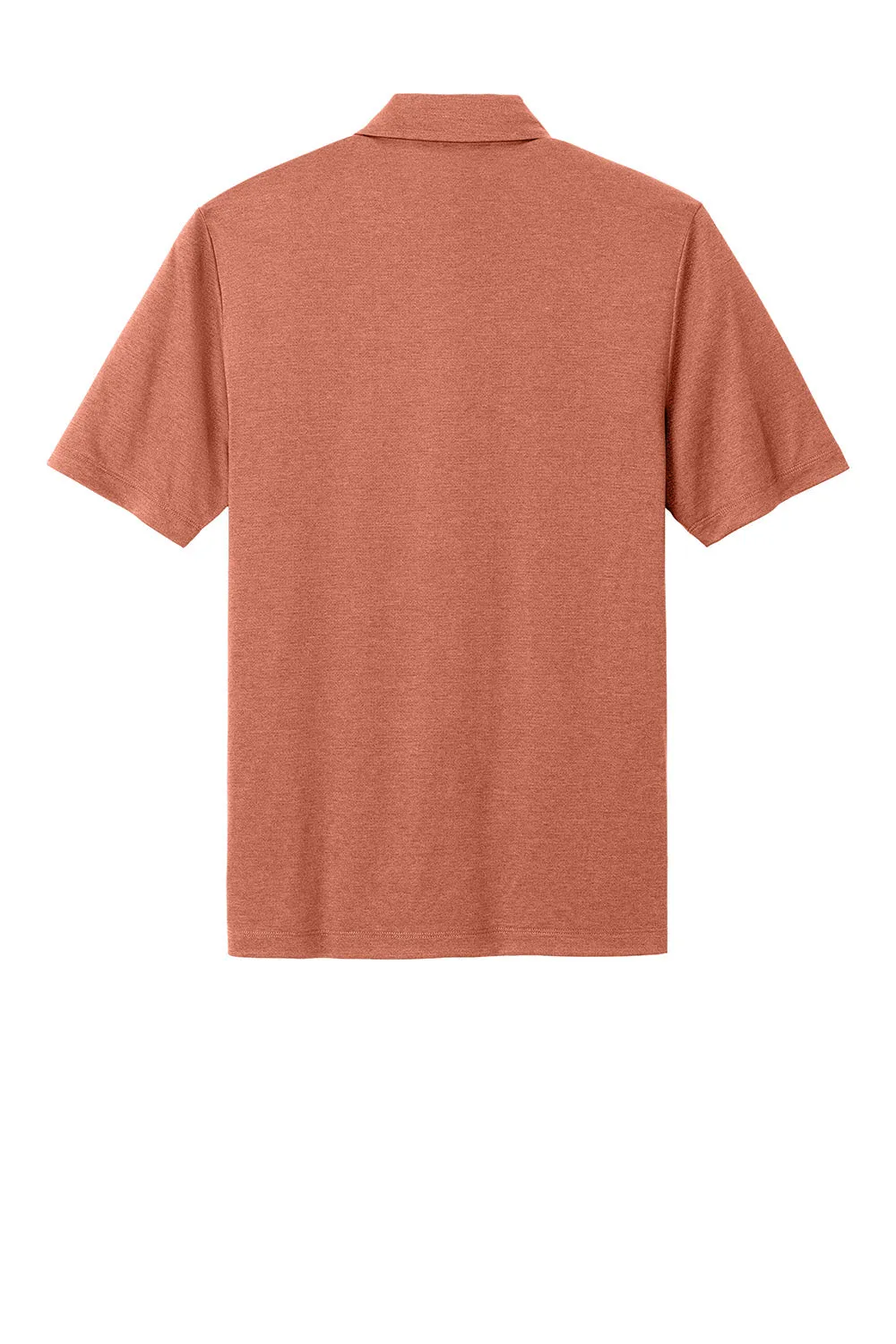 Mercer Mettle Mens Recharge Moisture Wicking Short Sleeve Polo Shirt - Heather Sienna