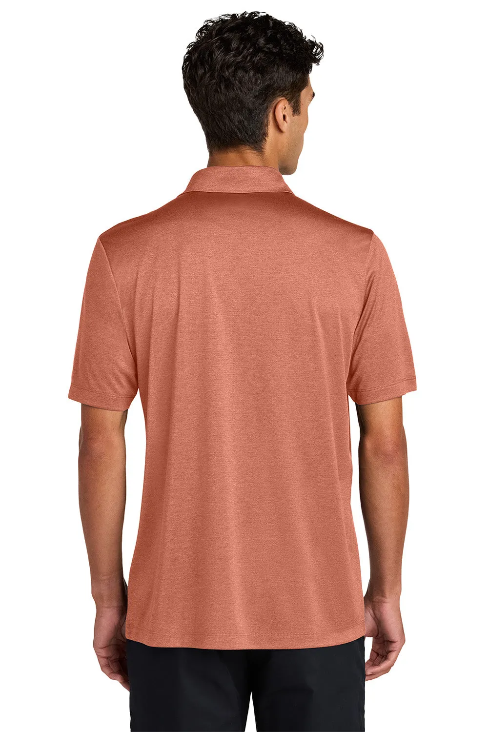 Mercer Mettle Mens Recharge Moisture Wicking Short Sleeve Polo Shirt - Heather Sienna