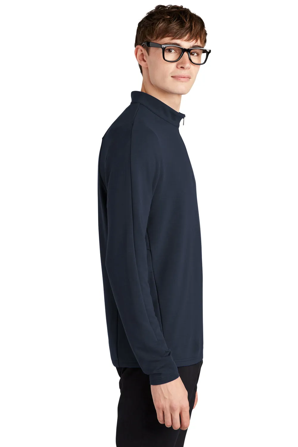 Mercer Mettle Mens Stretch 1/4 Zip Sweatshirt - Night Navy Blue