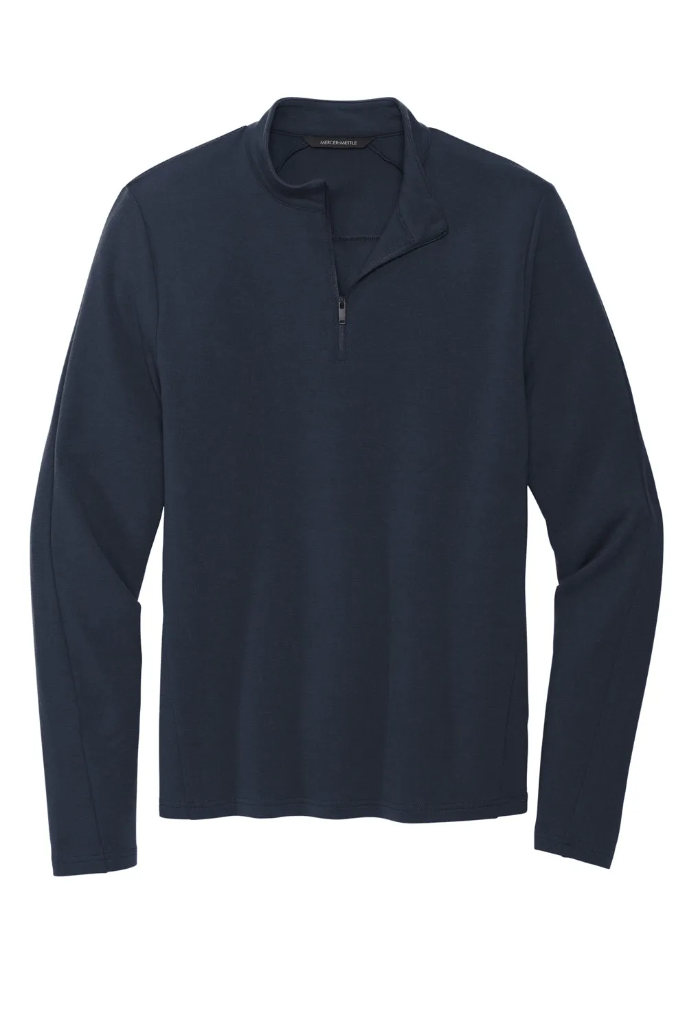 Mercer Mettle Mens Stretch 1/4 Zip Sweatshirt - Night Navy Blue