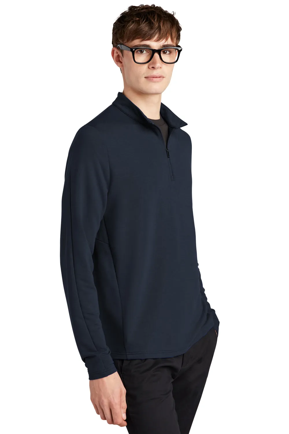 Mercer Mettle Mens Stretch 1/4 Zip Sweatshirt - Night Navy Blue