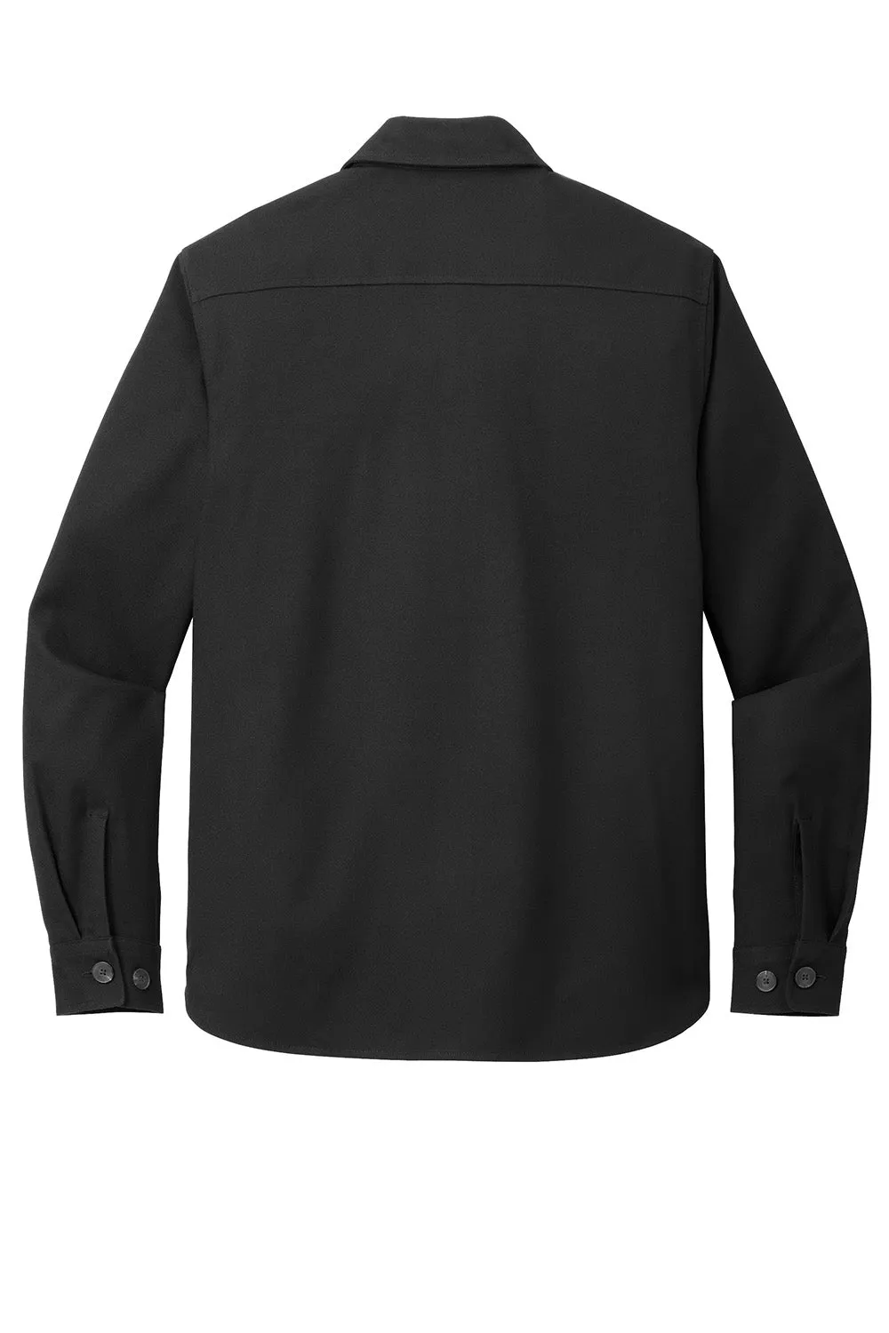 Mercer Mettle Mens Twill Long Sleeve Button Down Shirt w/ Pockets - Deep Black