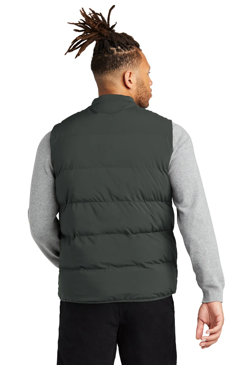 Mercer Mettle Mens Water Resistant Full Zip Puffy Vest - Anchor Grey