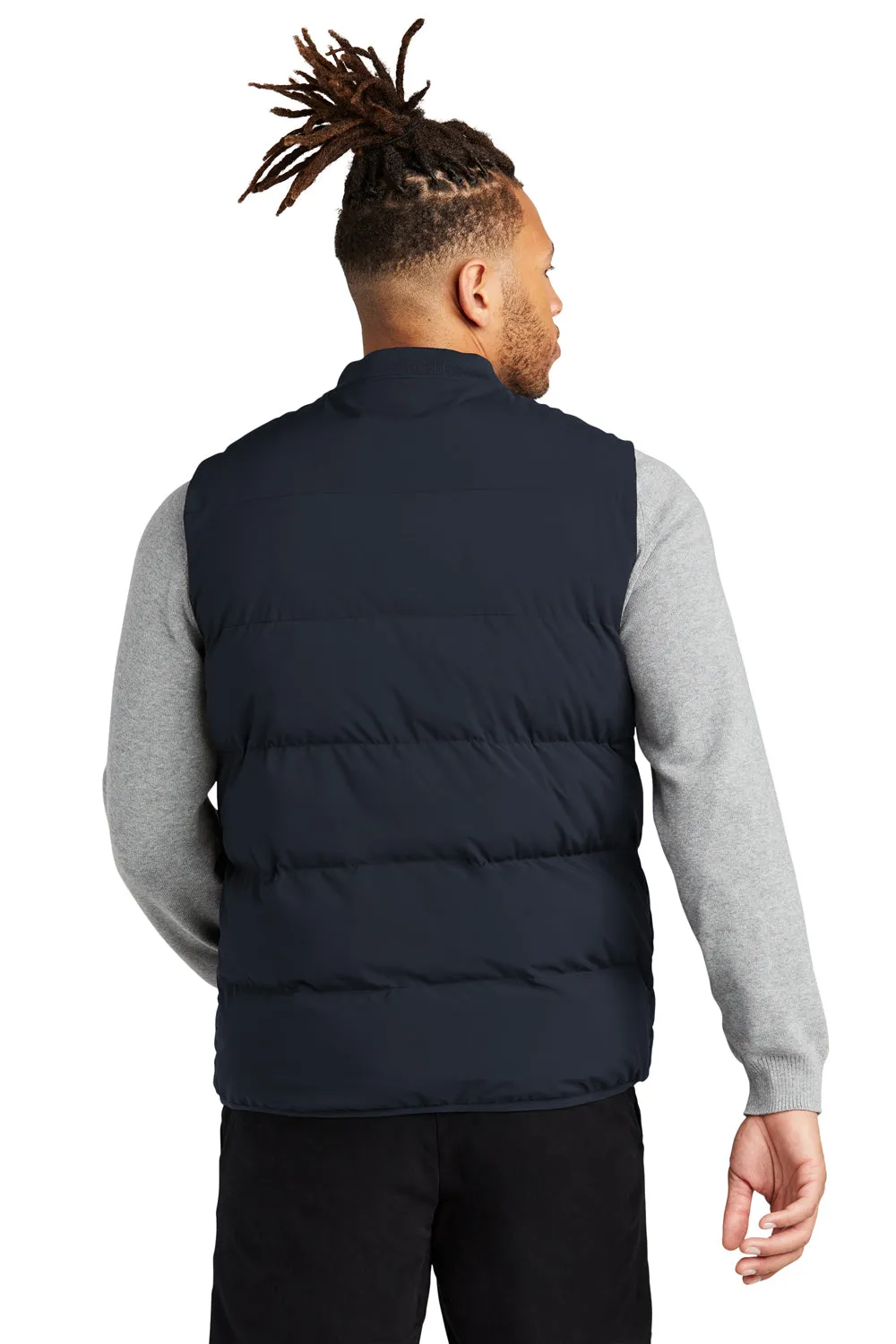 Mercer Mettle Mens Water Resistant Full Zip Puffy Vest - Night Navy Blue