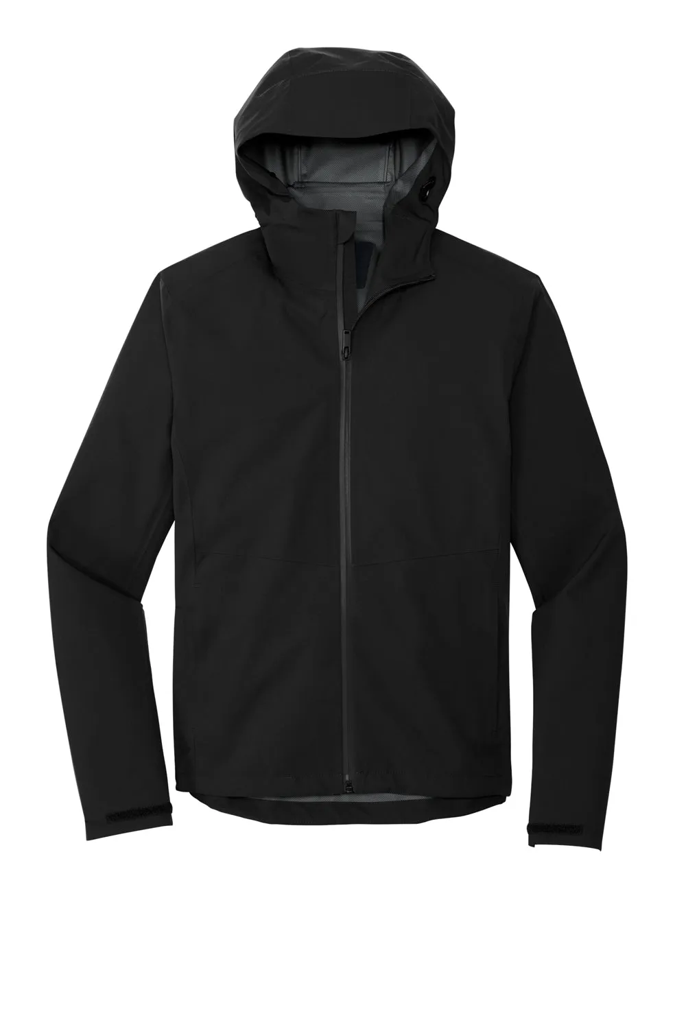 Mercer Mettle Mens Waterproof Full Zip Hooded Rain Jacket - Deep Black