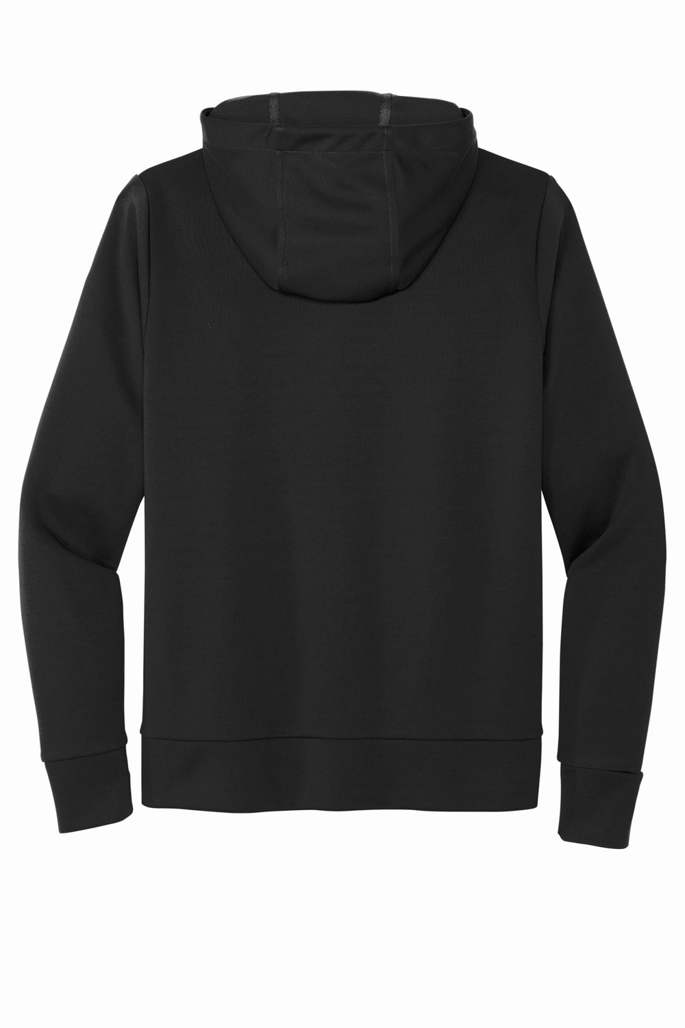 Mercer Mettle Mens Double Knit Full Zip Hooded Sweatshirt Hoodie w/ Pockets - Deep Black