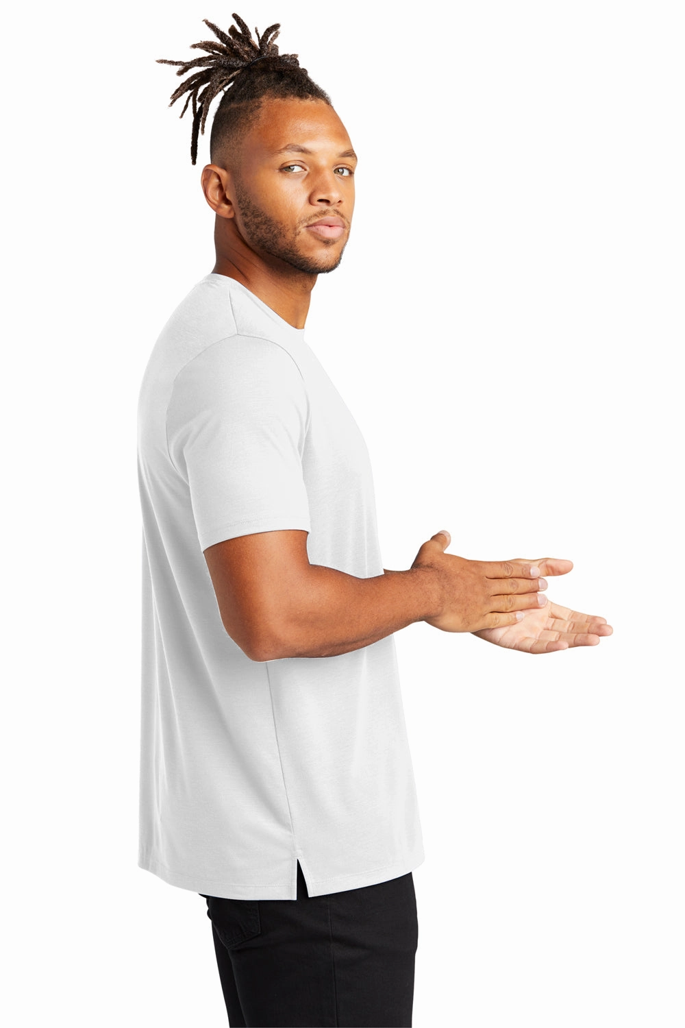 Mercer Mettle Mens Moisture Wicking Short Sleeve Crewneck T-Shirt - White