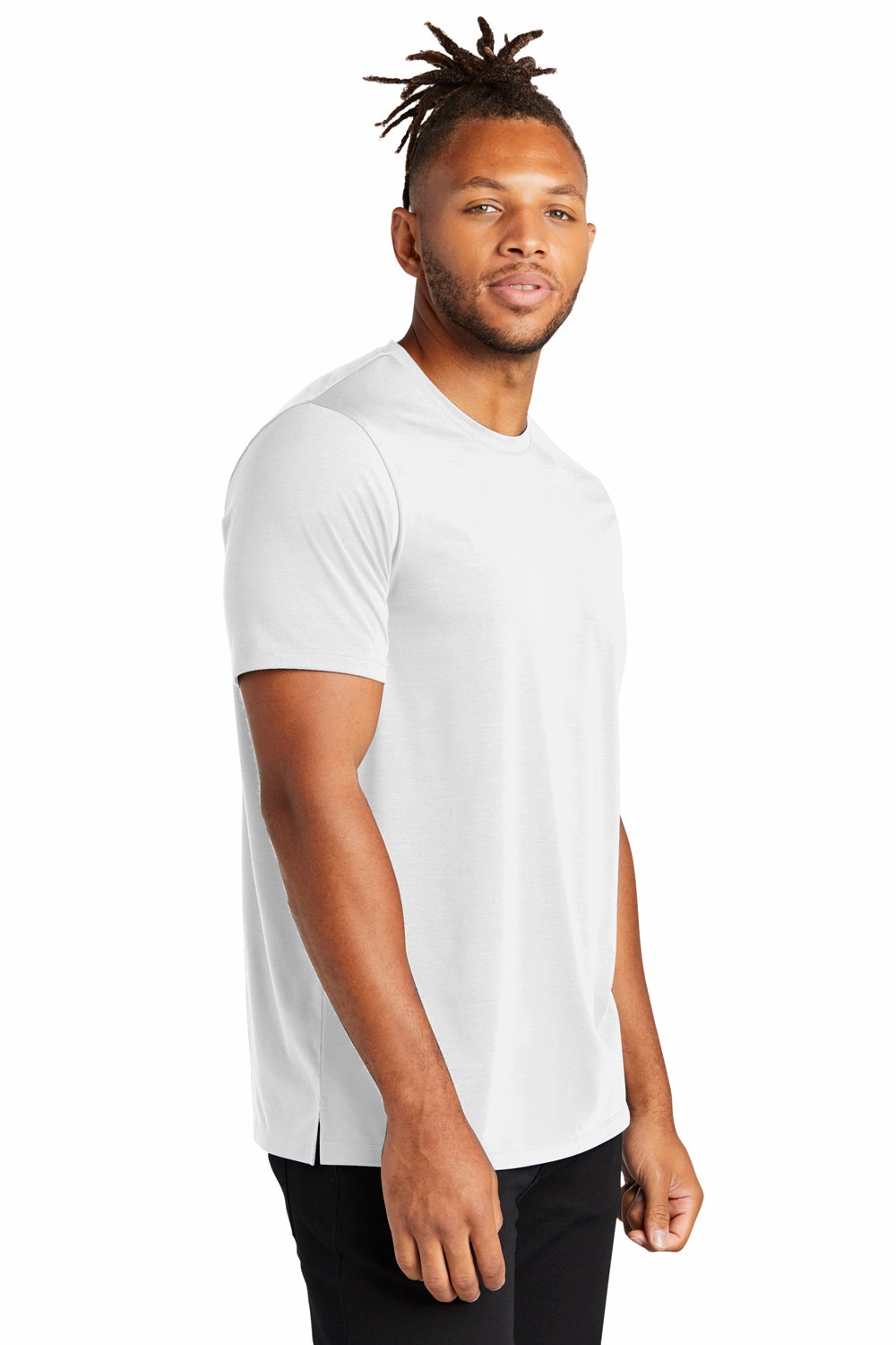 Mercer Mettle Mens Moisture Wicking Short Sleeve Crewneck T-Shirt - White