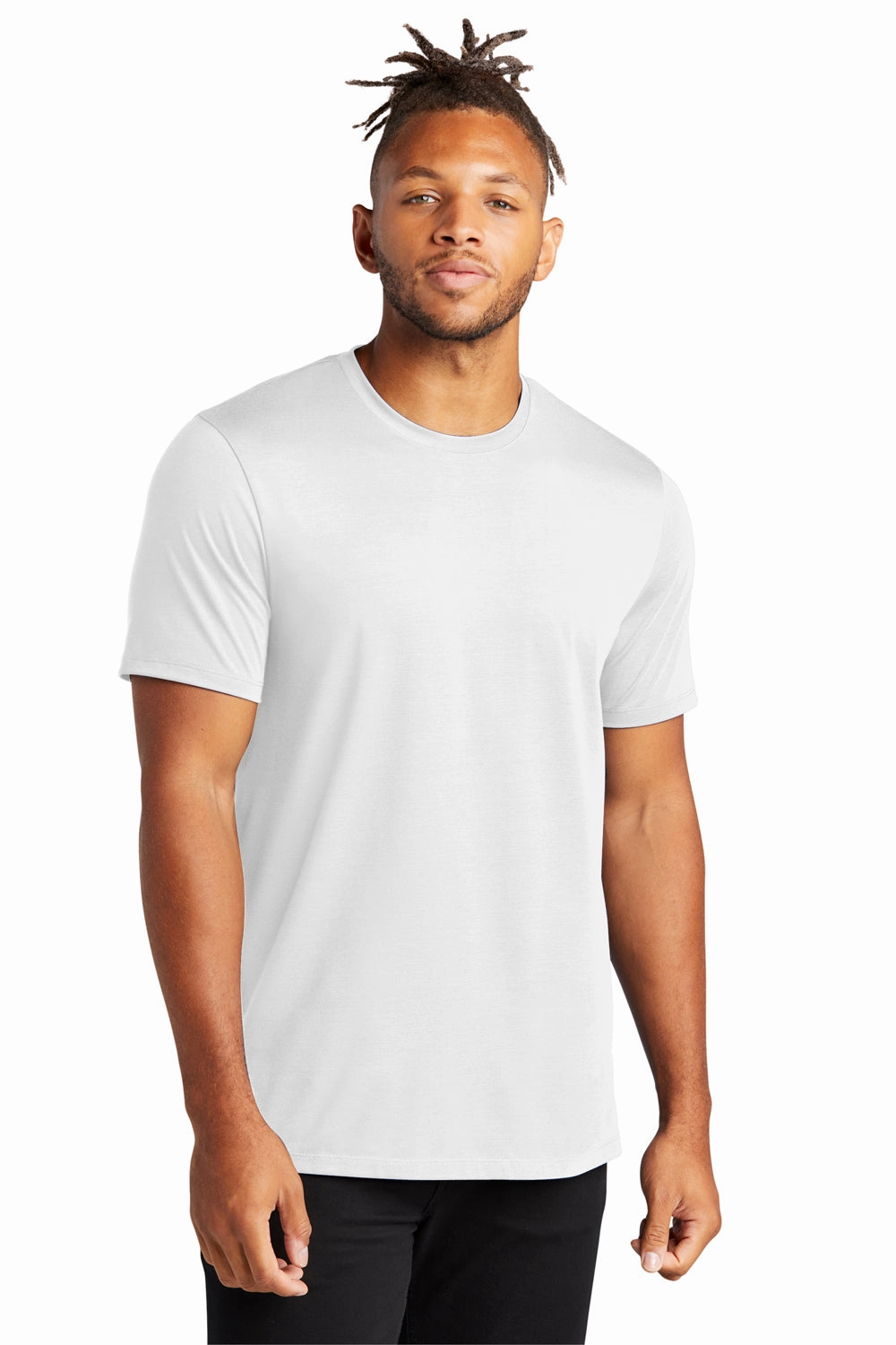 Mercer Mettle Mens Moisture Wicking Short Sleeve Crewneck T-Shirt - White