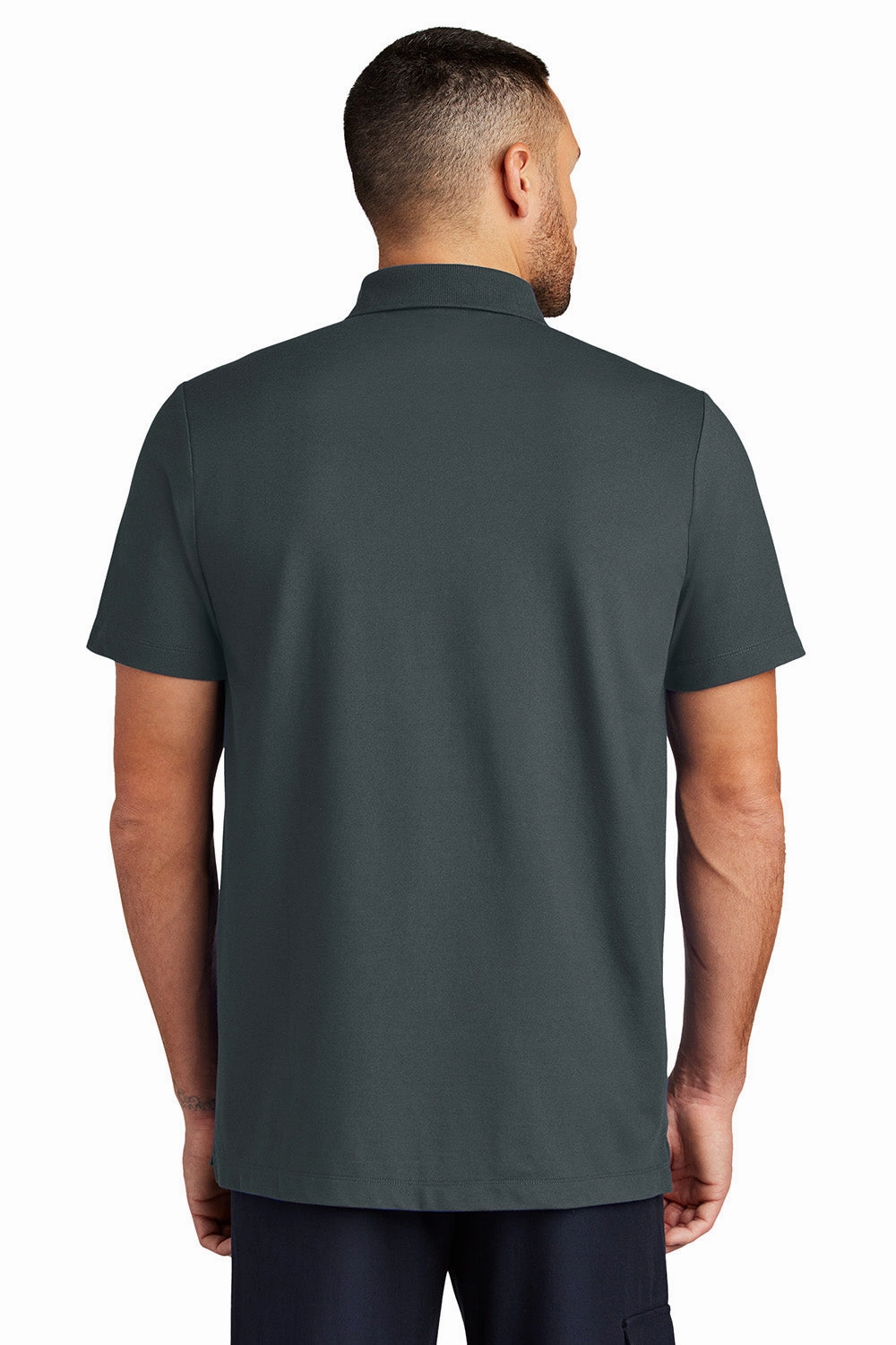 Mercer Mettle Mens Moisture Wicking Short Sleeve Polo Shirt - Storm Grey