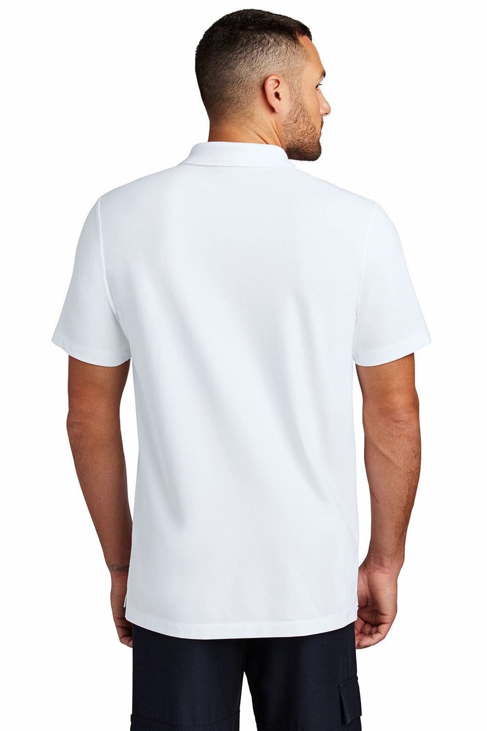 Mercer Mettle Mens Moisture Wicking Short Sleeve Polo Shirt - White
