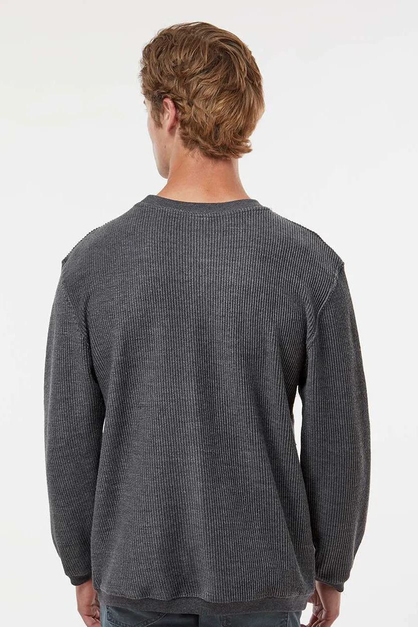 MV Sport Mens Corded Crewneck Sweatshirt - Charcoal Grey