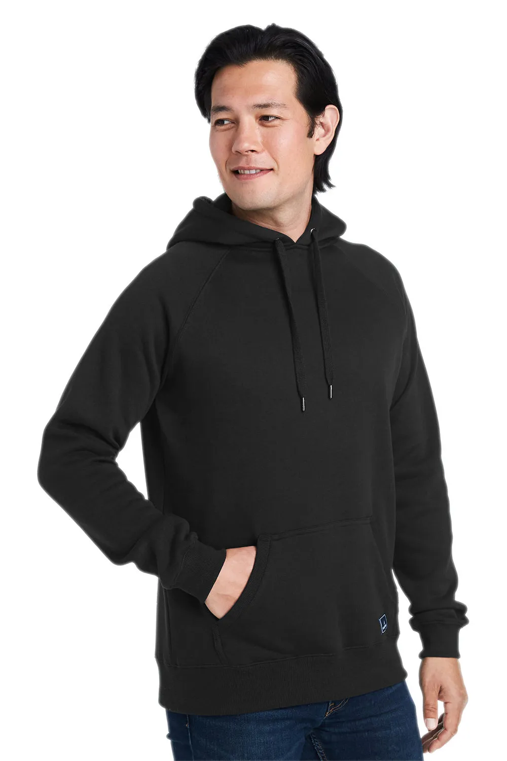 Nautica Mens Anchor Fleece Hooded Sweatshirt Hoodie w/ Pouch Pocket - Black