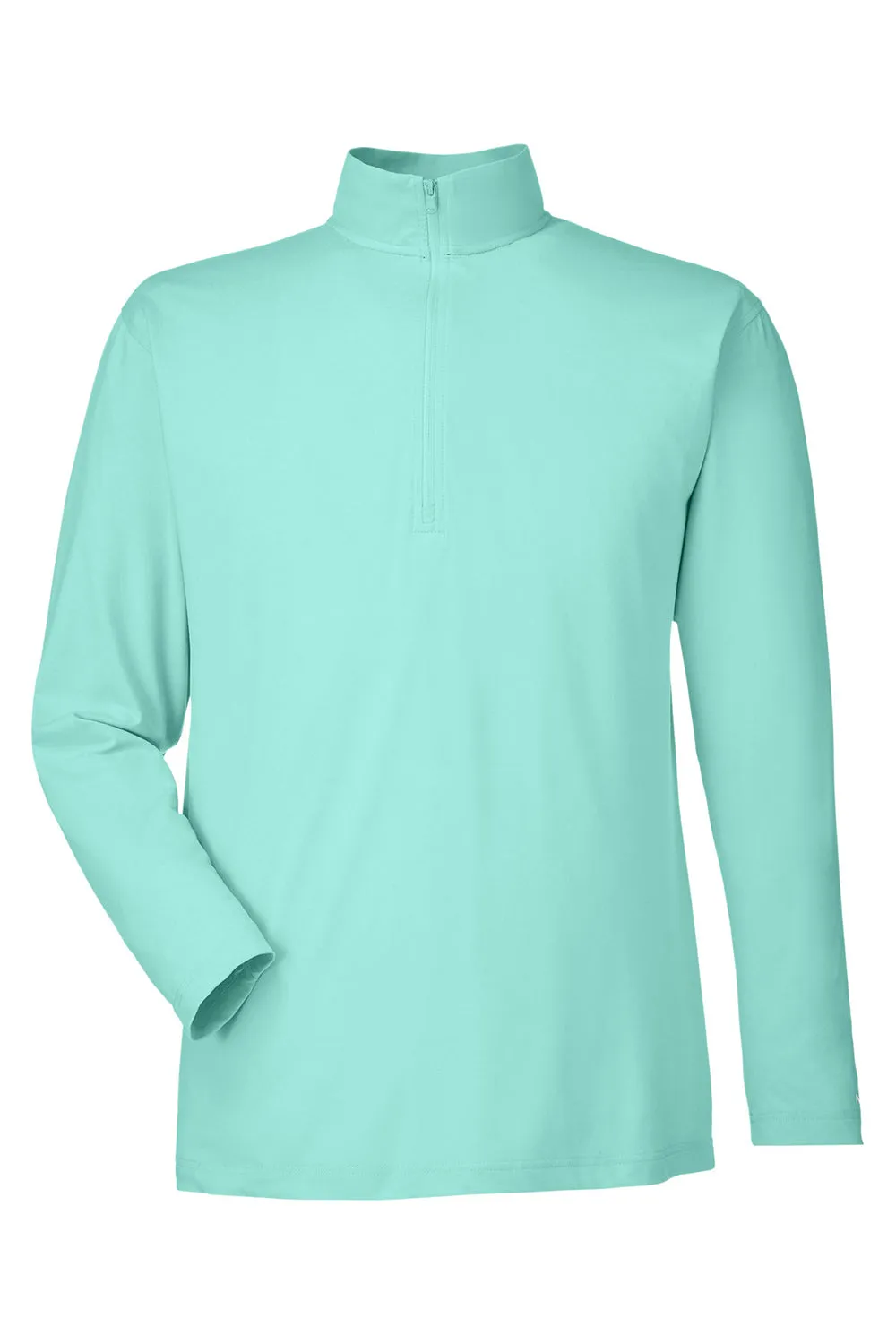 Nautica Mens Saltwater UPF 40  1/4 Zip Sweatshirt - Cool Mint Green