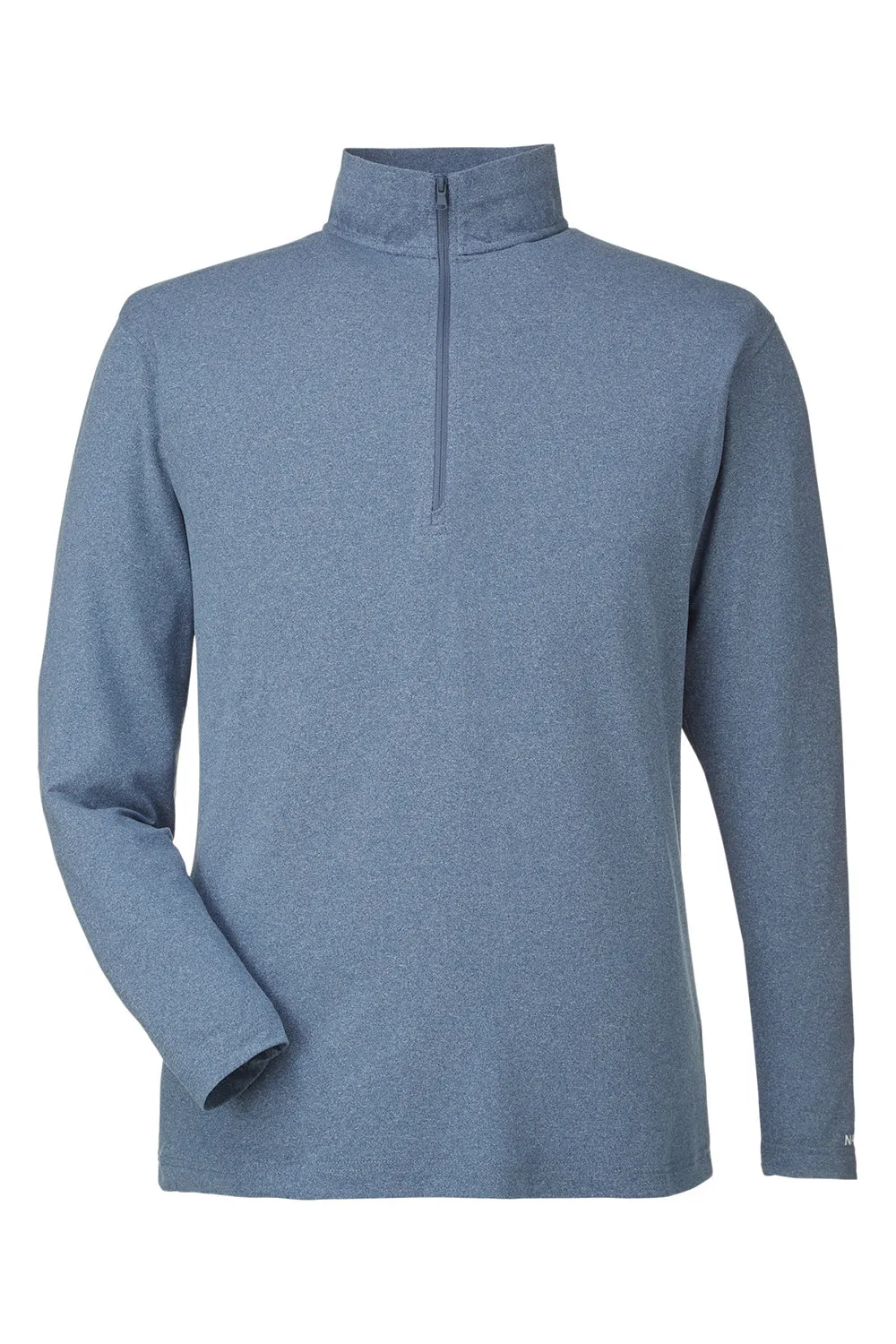 Nautica Mens Saltwater UPF 40  1/4 Zip Sweatshirt - Faded Navy Blue