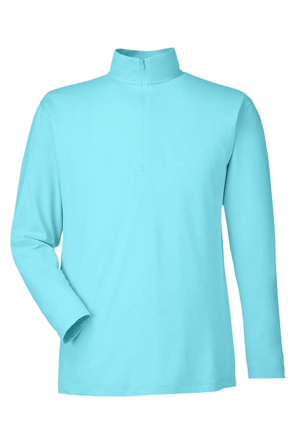 Nautica Mens Saltwater UPF 40  1/4 Zip Sweatshirt - Sea Mist Blue