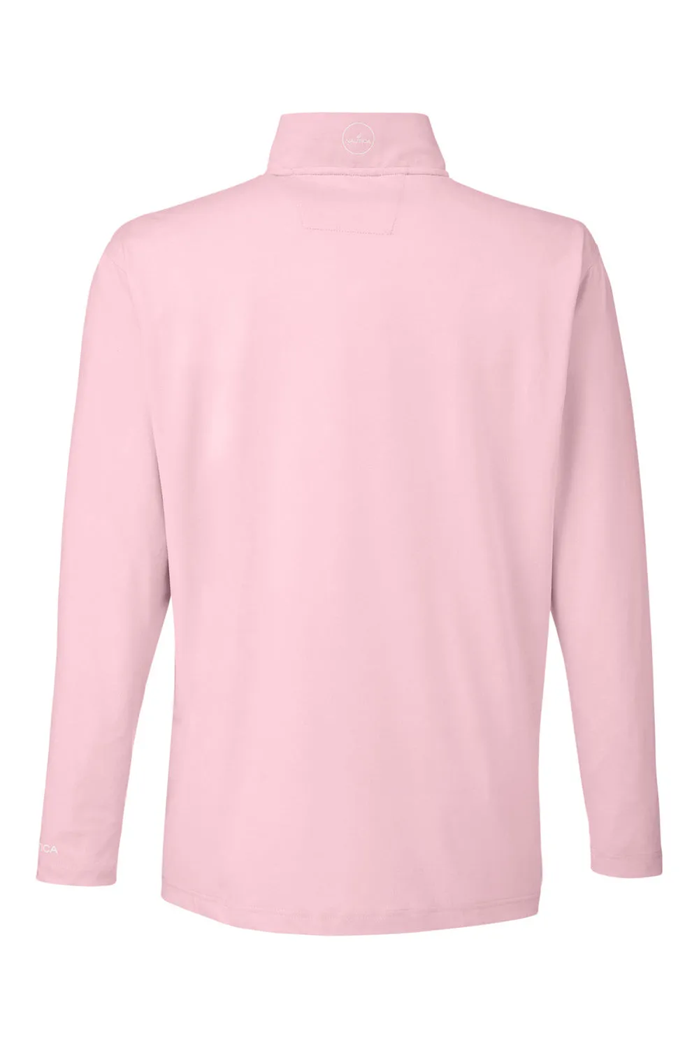 Nautica Mens Saltwater UPF 40  1/4 Zip Sweatshirt - Sunset Pink