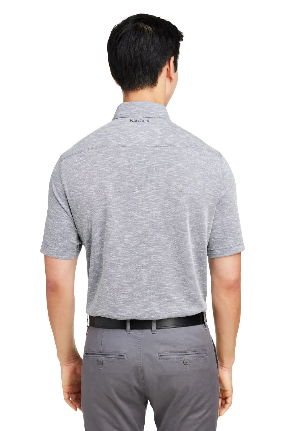 Nautica Mens Sun Surfer Short Sleeve Polo Shirt - Vintage Pebble Grey