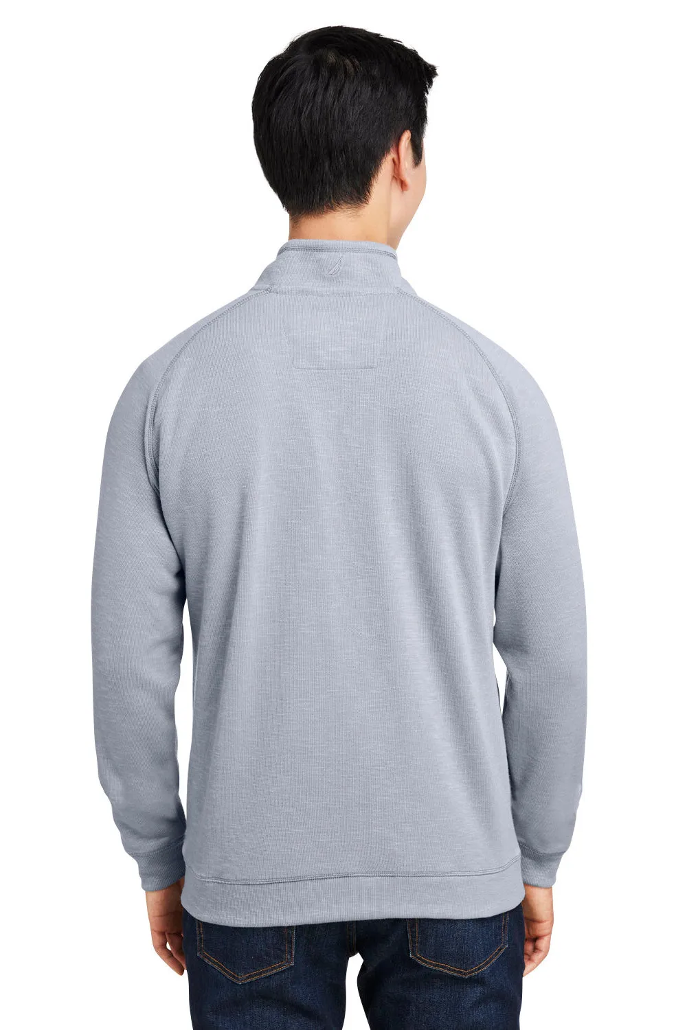 Nautica Mens Sun Surfer Supreme 1/4 Zip Sweatshirt w/ Pockets - Vintage Pebble Grey
