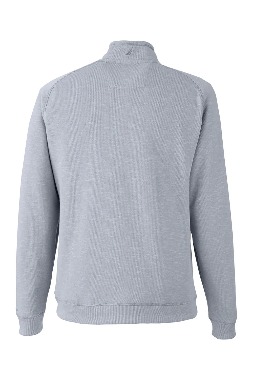 Nautica Mens Sun Surfer Supreme 1/4 Zip Sweatshirt w/ Pockets - Vintage Pebble Grey