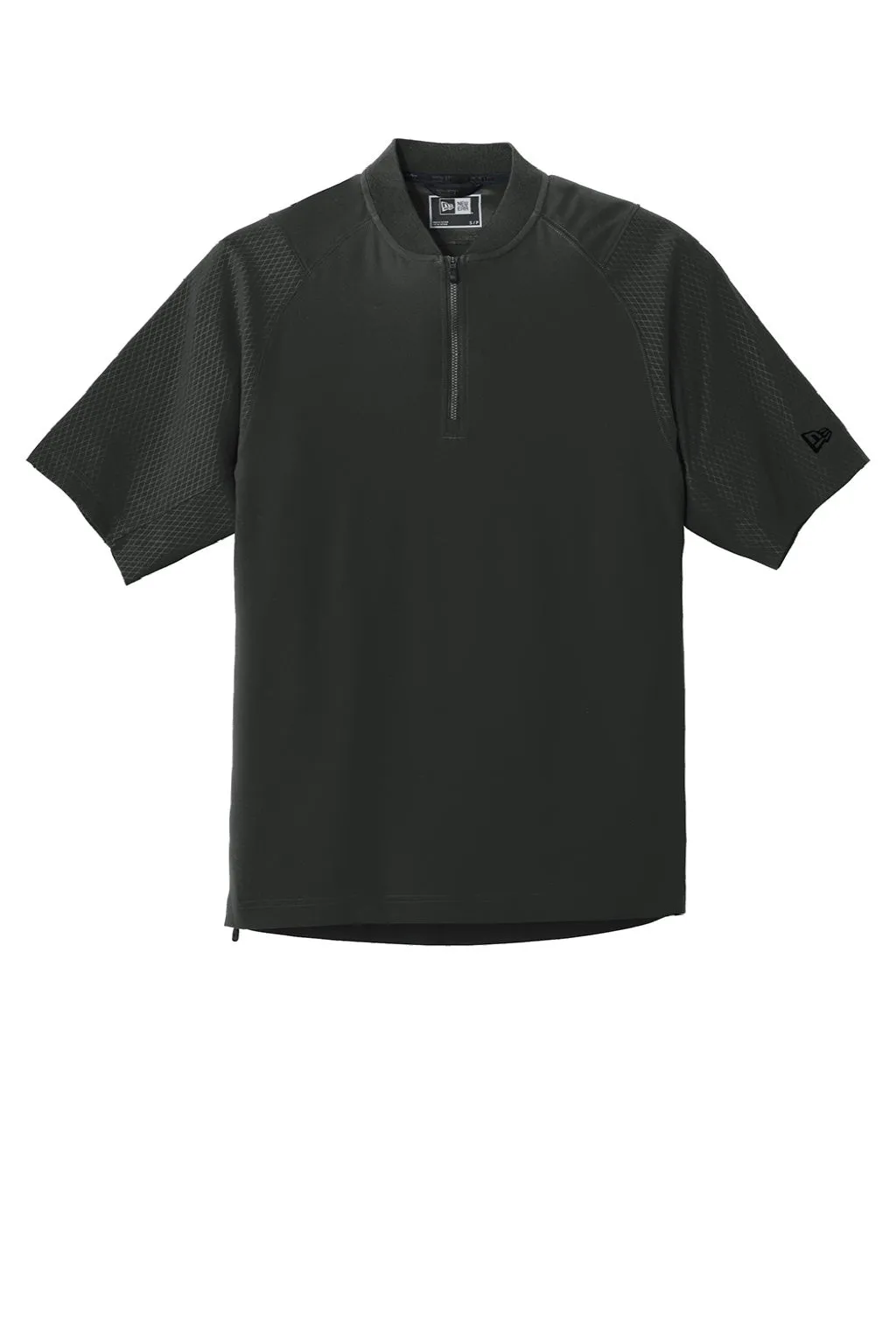 New Era Mens Cage Wind & Water Resistant 1/4 Zip Jacket - Black