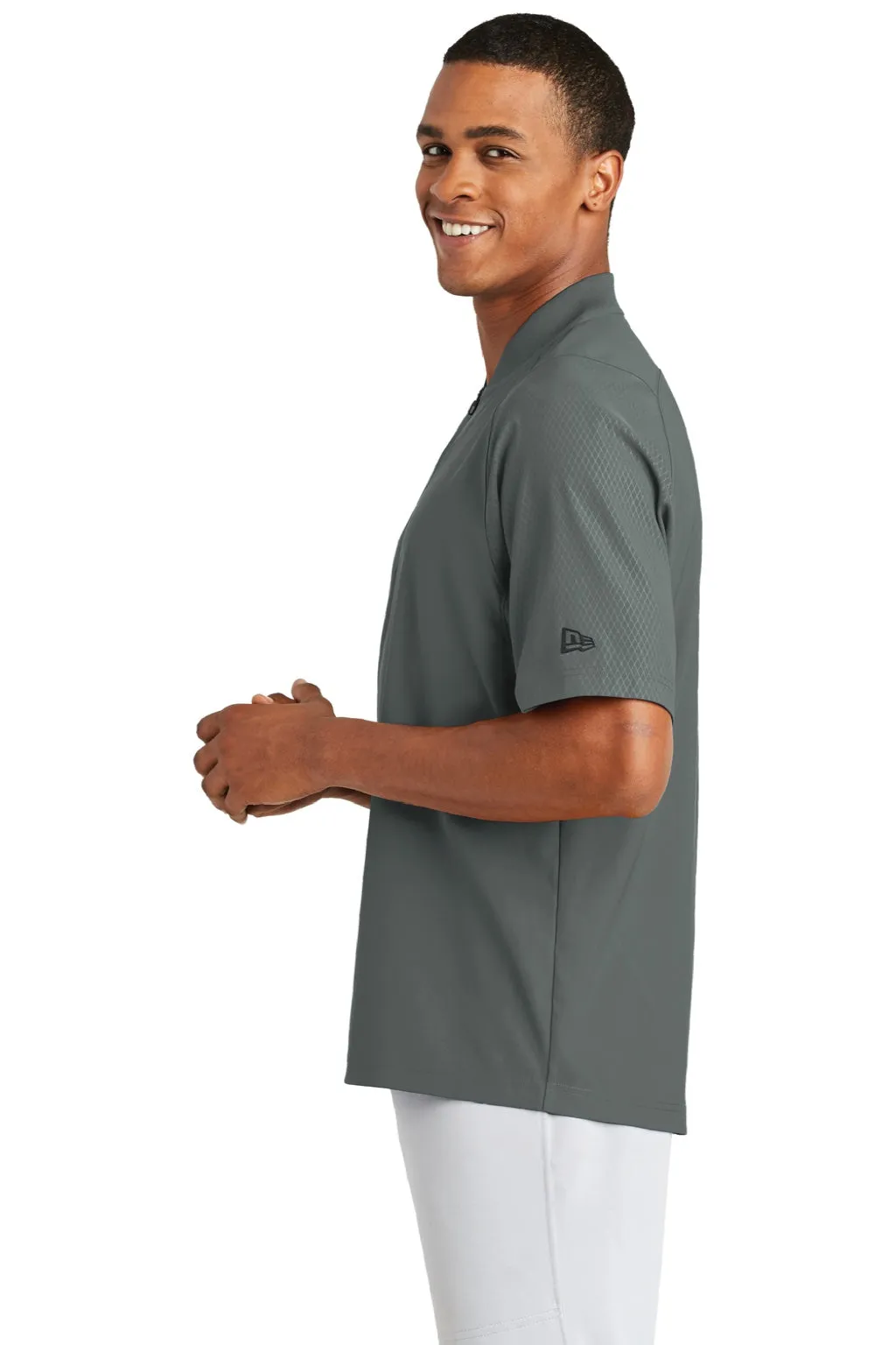New Era Mens Cage Wind & Water Resistant 1/4 Zip Jacket - Graphite Grey