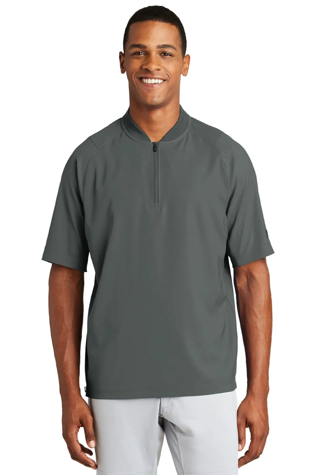 New Era Mens Cage Wind & Water Resistant 1/4 Zip Jacket - Graphite Grey