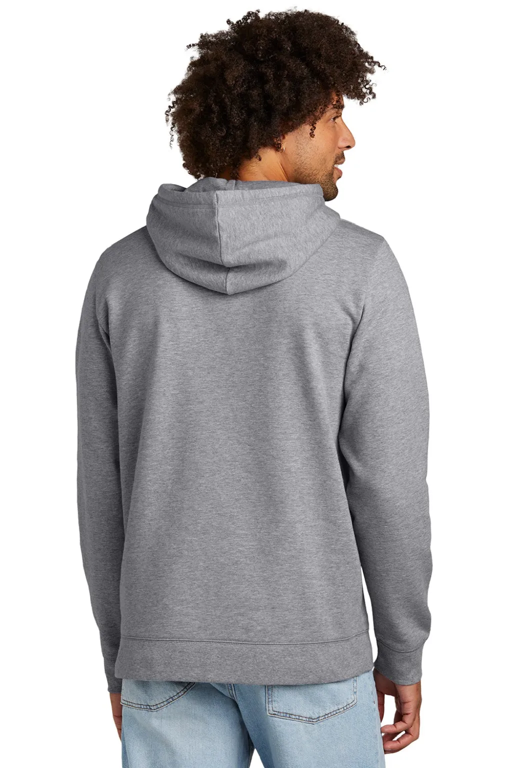New Era Mens Comeback Fleece Hooded Sweatshirt Hoodie w/ Pouch Pocket - Heather Grey
