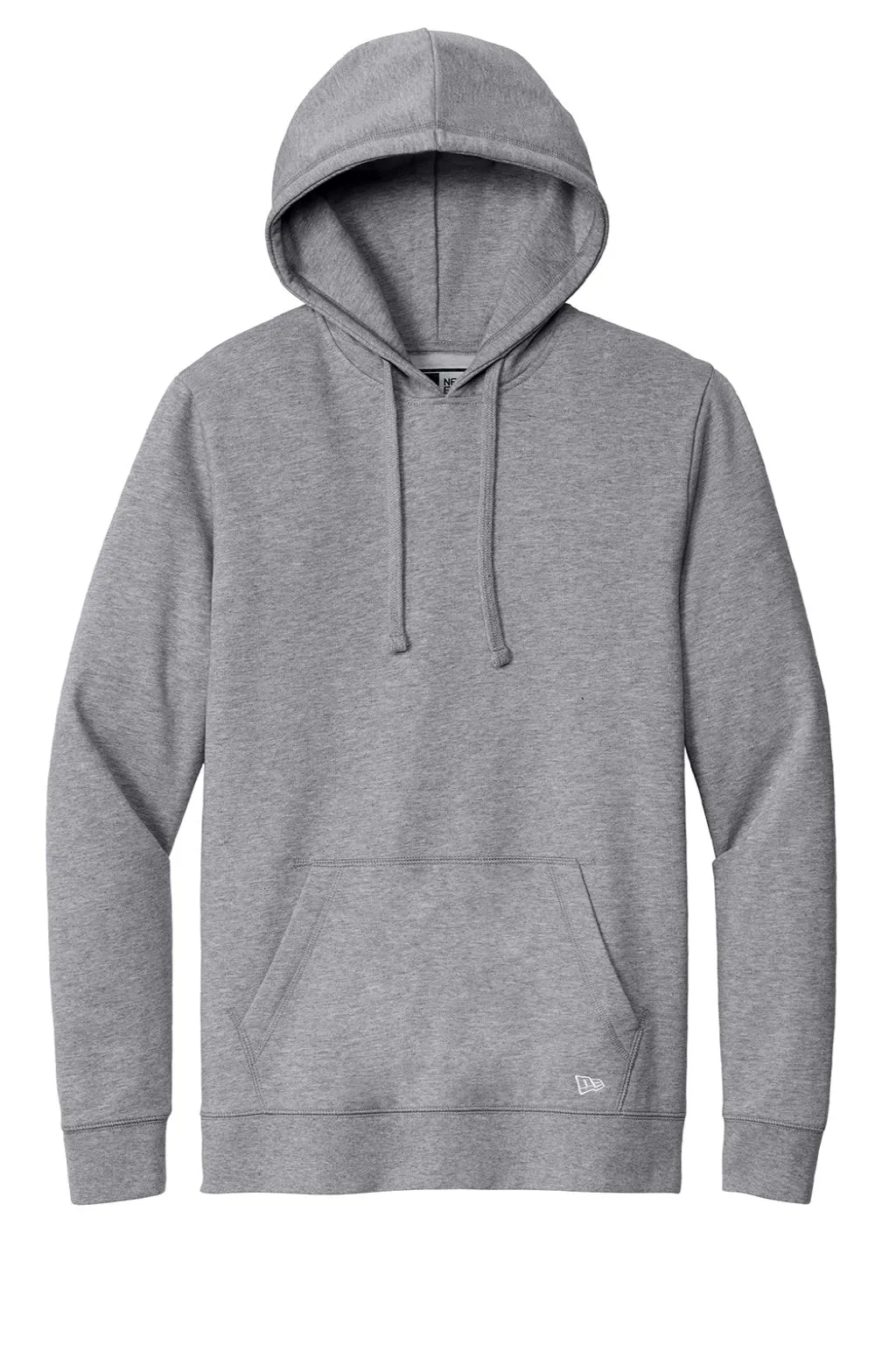 New Era Mens Comeback Fleece Hooded Sweatshirt Hoodie w/ Pouch Pocket - Heather Grey