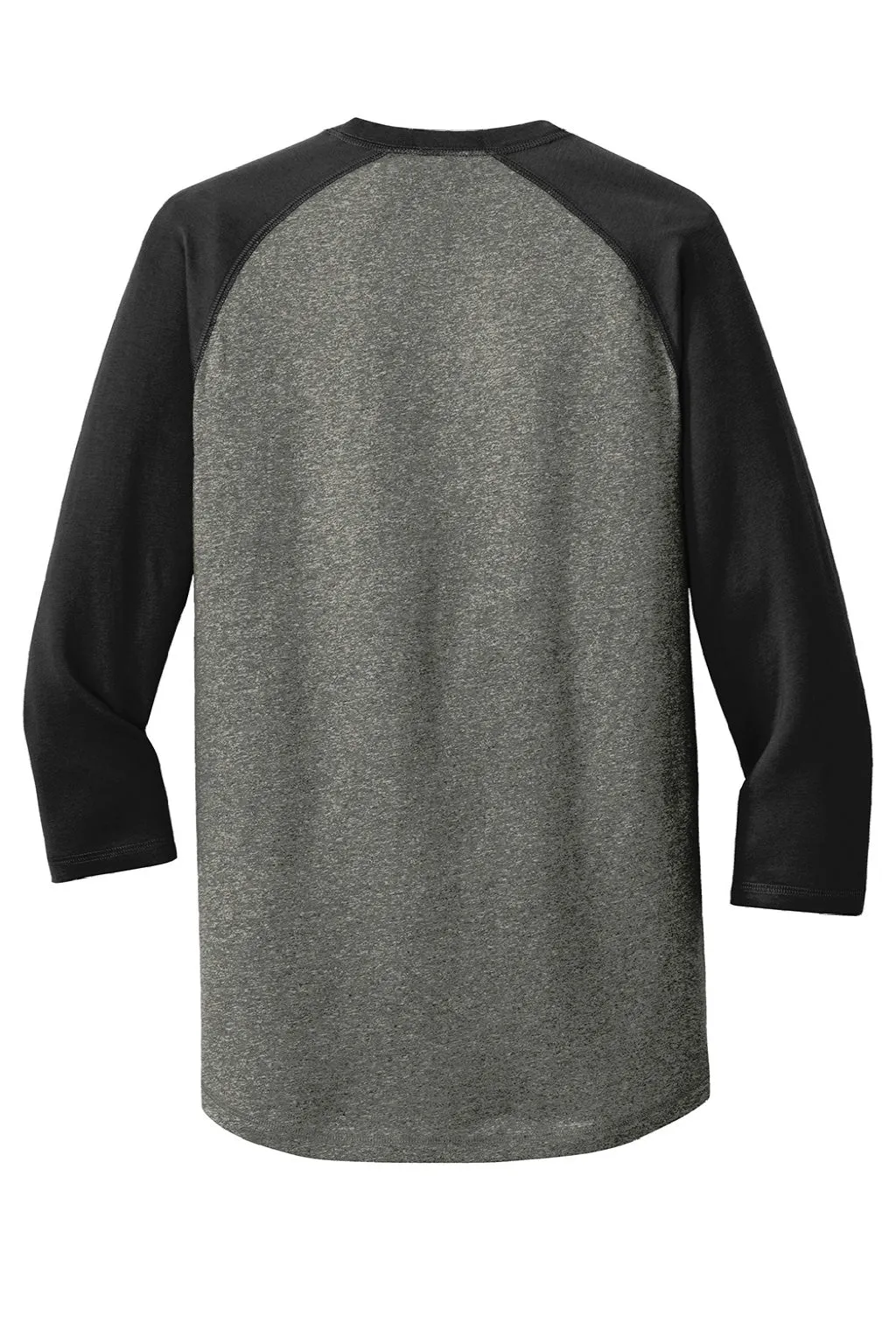 New Era Mens Heritage 3/4 Sleeve Crewneck T-Shirt - Black Twist/Black