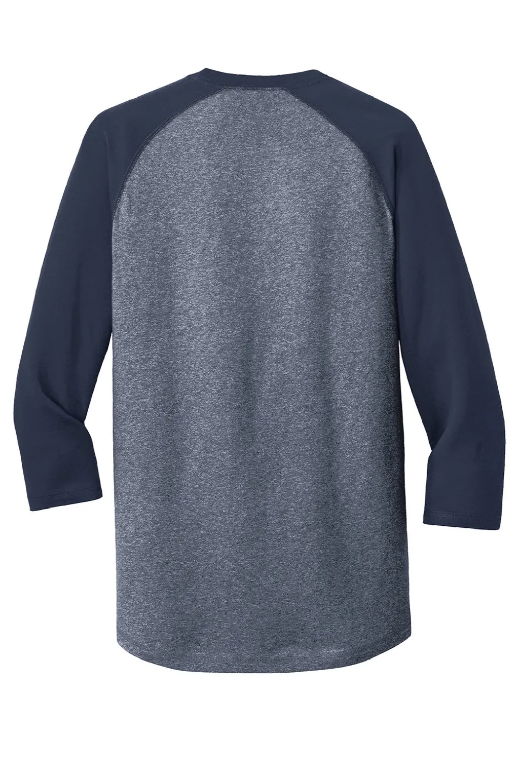New Era Mens Heritage 3/4 Sleeve Crewneck T-Shirt - Navy Blue/Navy Blue Twist