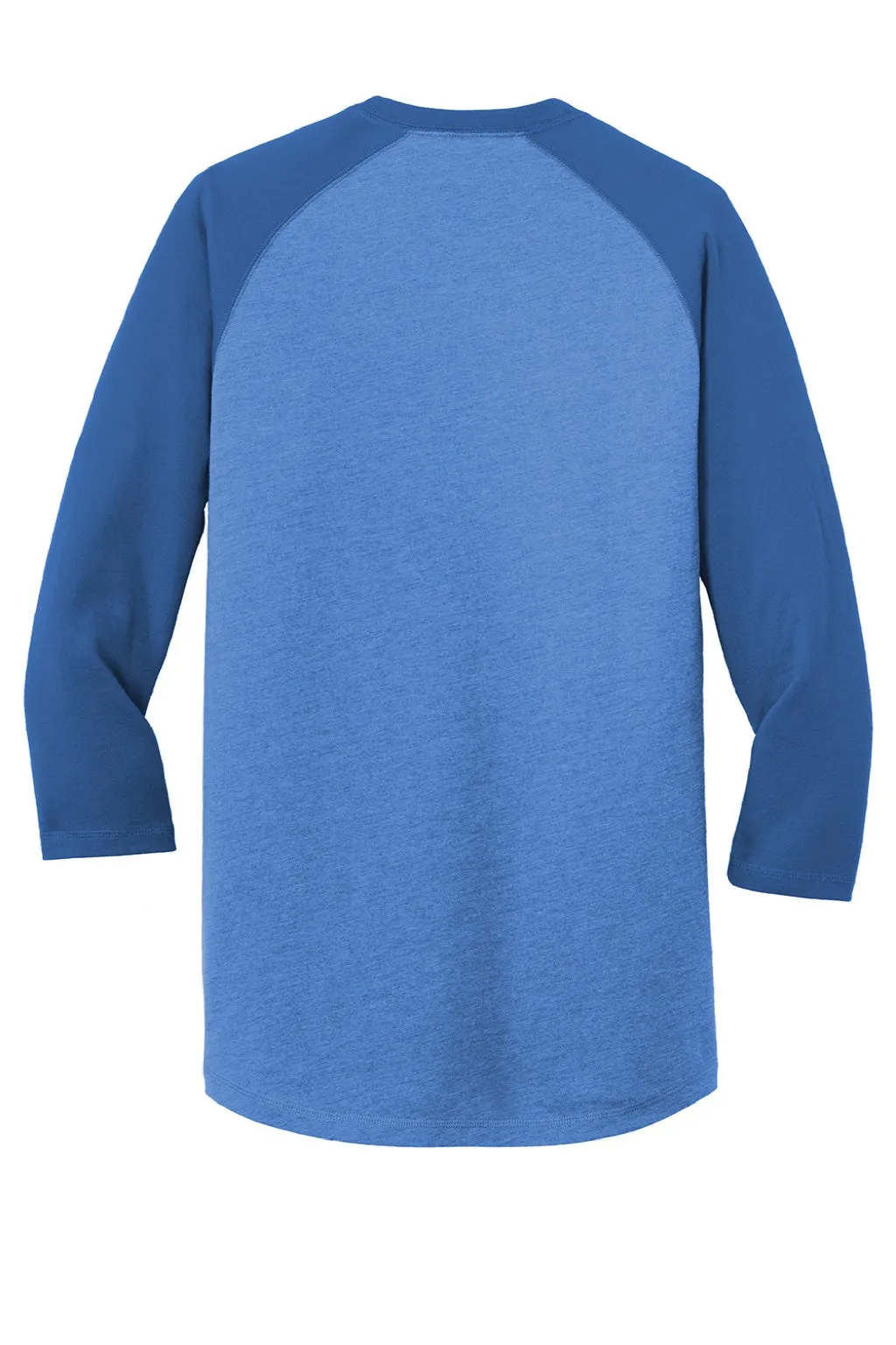 New Era Mens Heritage 3/4 Sleeve Crewneck T-Shirt - Royal Blue/Heather Royal Blue