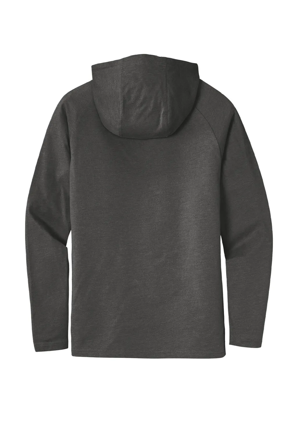 New Era Mens Moisture Wicking Long Sleeve Hooded T-Shirt w/ Pocket - Graphite Grey