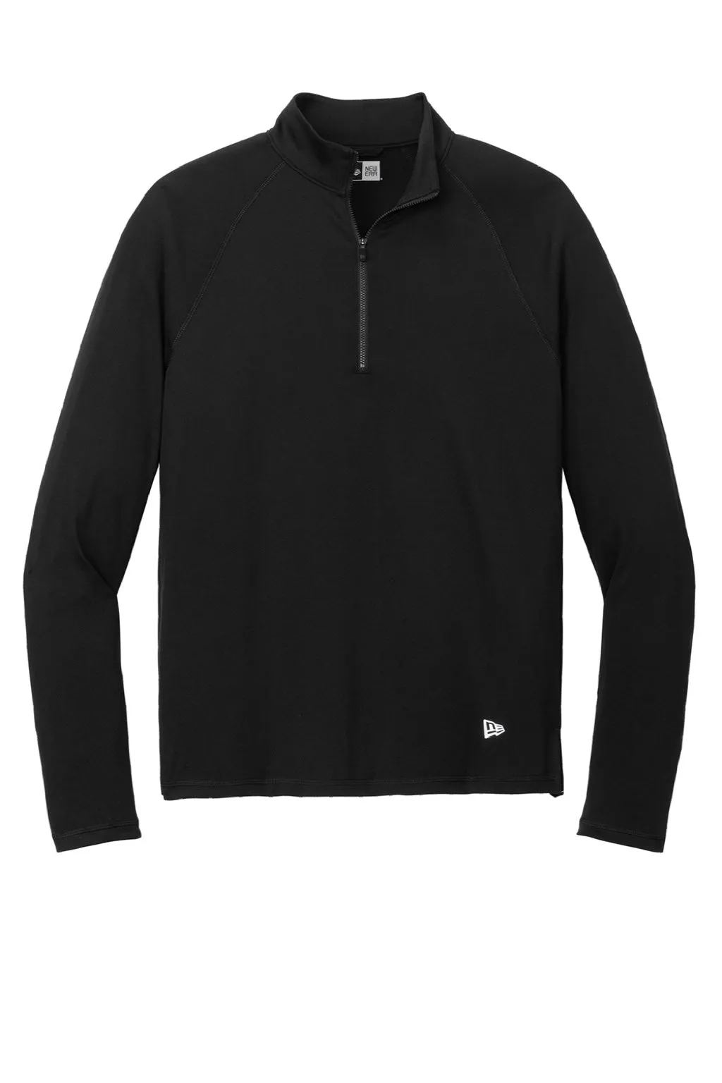 New Era Mens Power Moisture Wicking 1/4 Zip Sweatshirt - Black